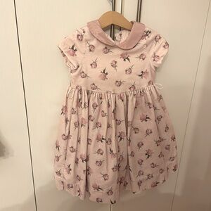 Monnalisa Bebe size 36M velvet pale pink dresss
